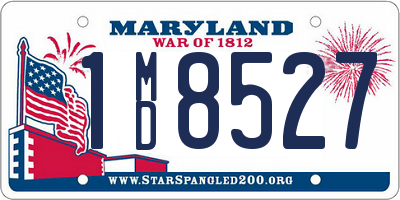 MD license plate 1MD8527