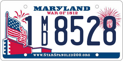 MD license plate 1MD8528