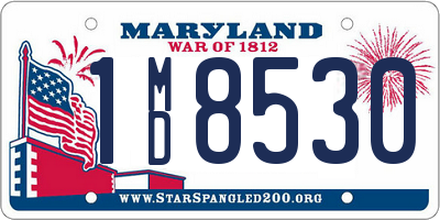 MD license plate 1MD8530