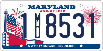 MD license plate 1MD8531