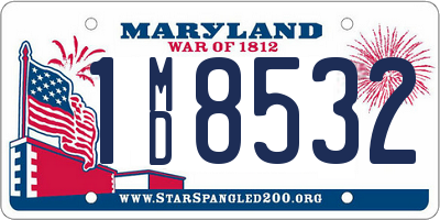 MD license plate 1MD8532