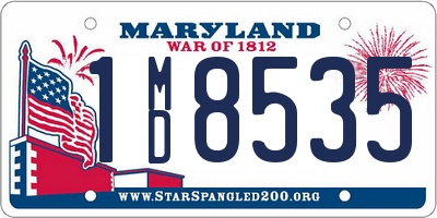 MD license plate 1MD8535