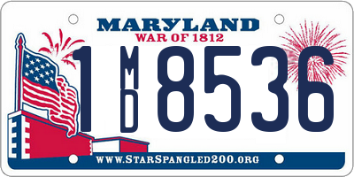 MD license plate 1MD8536
