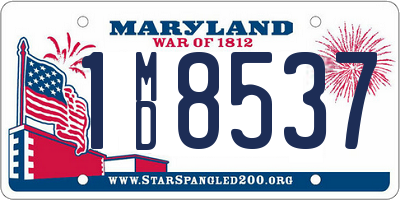 MD license plate 1MD8537