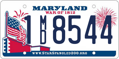 MD license plate 1MD8544