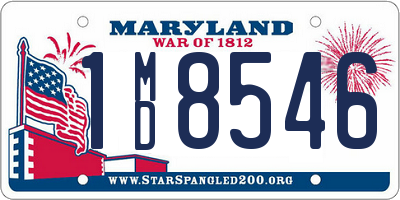 MD license plate 1MD8546