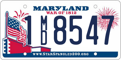 MD license plate 1MD8547