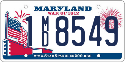 MD license plate 1MD8549