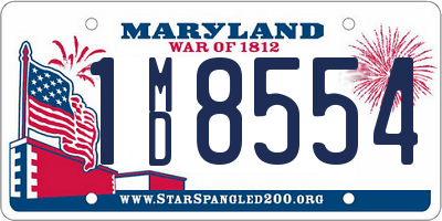 MD license plate 1MD8554