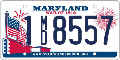 MD license plate 1MD8557