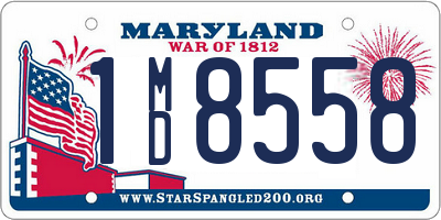 MD license plate 1MD8558