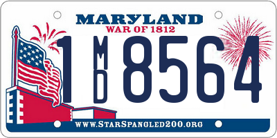 MD license plate 1MD8564