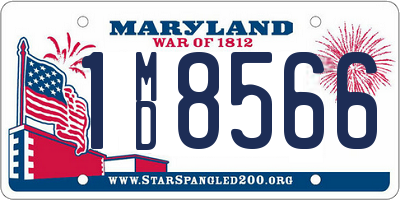 MD license plate 1MD8566