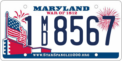 MD license plate 1MD8567