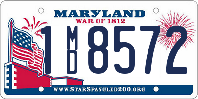 MD license plate 1MD8572