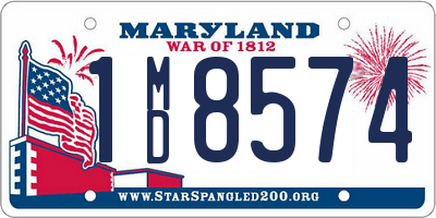 MD license plate 1MD8574