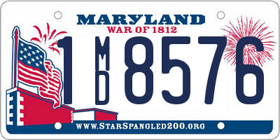 MD license plate 1MD8576