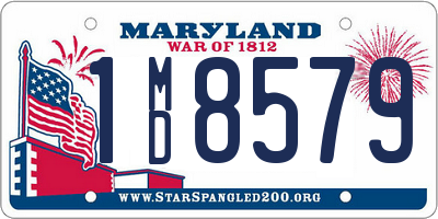 MD license plate 1MD8579