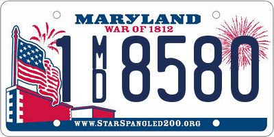 MD license plate 1MD8580