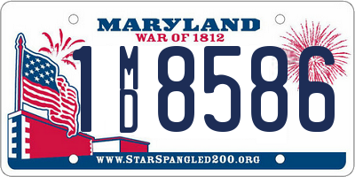 MD license plate 1MD8586