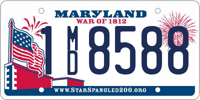 MD license plate 1MD8588