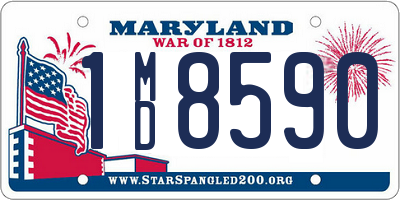 MD license plate 1MD8590