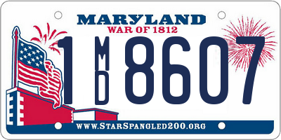 MD license plate 1MD8607