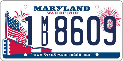 MD license plate 1MD8609