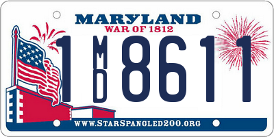 MD license plate 1MD8611