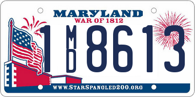 MD license plate 1MD8613