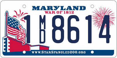 MD license plate 1MD8614