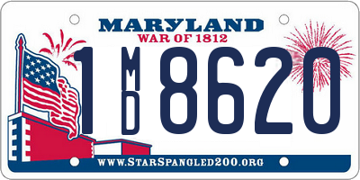 MD license plate 1MD8620