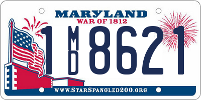 MD license plate 1MD8621