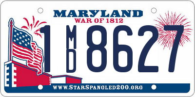 MD license plate 1MD8627