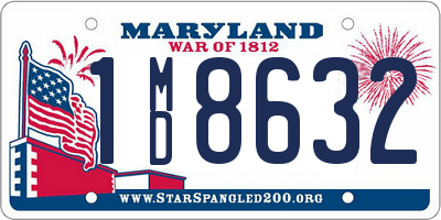 MD license plate 1MD8632