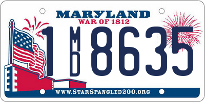 MD license plate 1MD8635