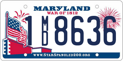 MD license plate 1MD8636