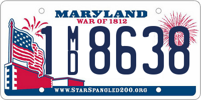 MD license plate 1MD8638