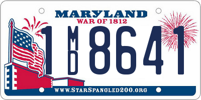 MD license plate 1MD8641