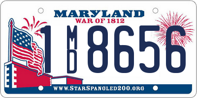 MD license plate 1MD8656