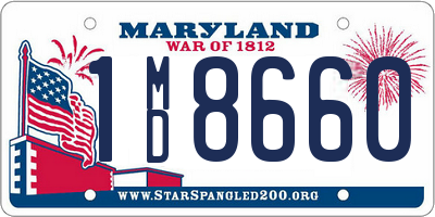 MD license plate 1MD8660