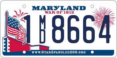 MD license plate 1MD8664