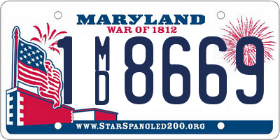 MD license plate 1MD8669