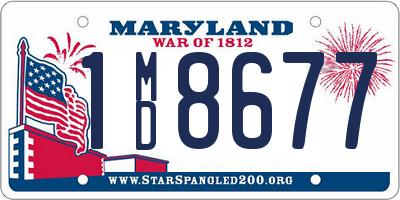 MD license plate 1MD8677