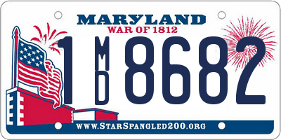 MD license plate 1MD8682