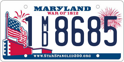 MD license plate 1MD8685