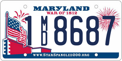 MD license plate 1MD8687