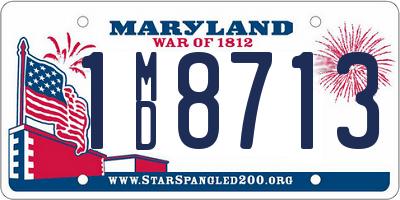 MD license plate 1MD8713