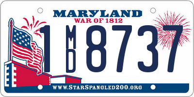 MD license plate 1MD8737