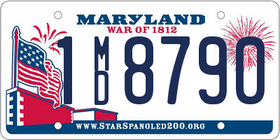 MD license plate 1MD8790